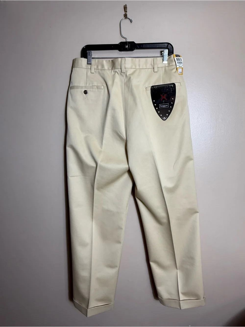 Vintage Haggar Pleated Khaki Dress Pants 34x29 Deadstock NWT